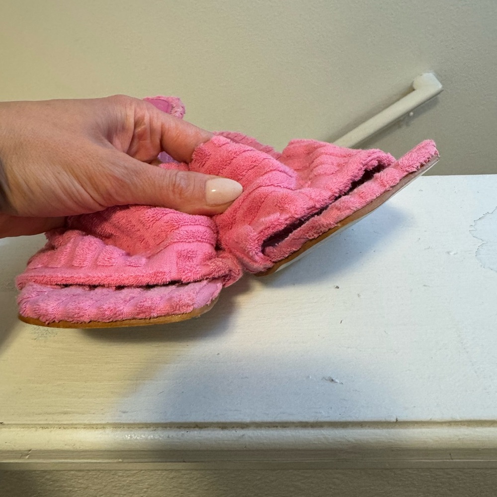 Dolls Kill Lady Go Diva PINK TERRY CLOTH HEELS STILETTOS SANDALS 7 NEW - Picture 5 of 10